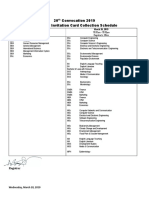 20 Convocation 2019 Gown and Invitation Card Collection Schedule