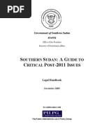 Southern Sudan: A Guide To Critical Post-2011 Issues