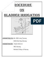 Bladder Irrigation Procedure