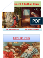 Announcement & Birth of Jesus: Angel Appearing Before Mary Mary With Jesus in The Manger