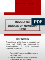 Hemolytic Disease of Newborn