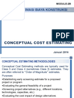 SI-4152 Estimasi Biaya - Conceptual Cost Estimation (Week-2b) - 2016