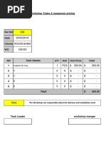 038 24/03/2018 Roo/M.Sham: Workshop Tasks & Manpower Pricing