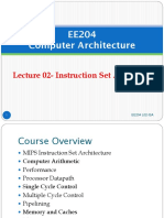 EE204 Computer Architecture: Lecture 02-Instruction Set Architecture