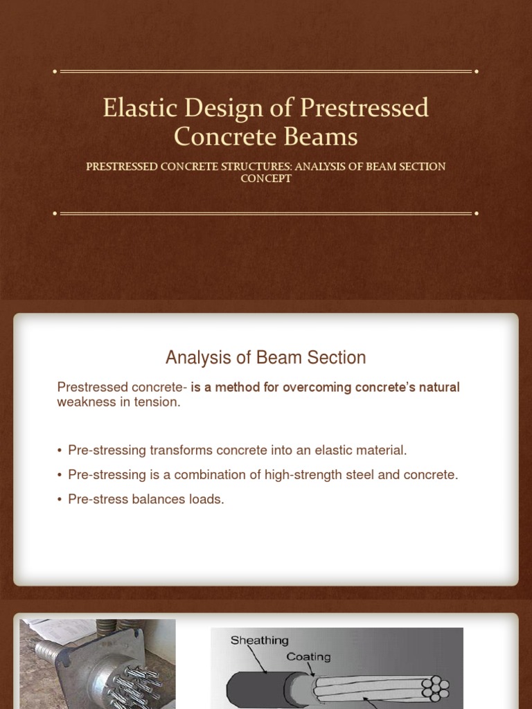 Elastic Design of Prestressed Beams | PDF | Beam (Structure) | Young's ...