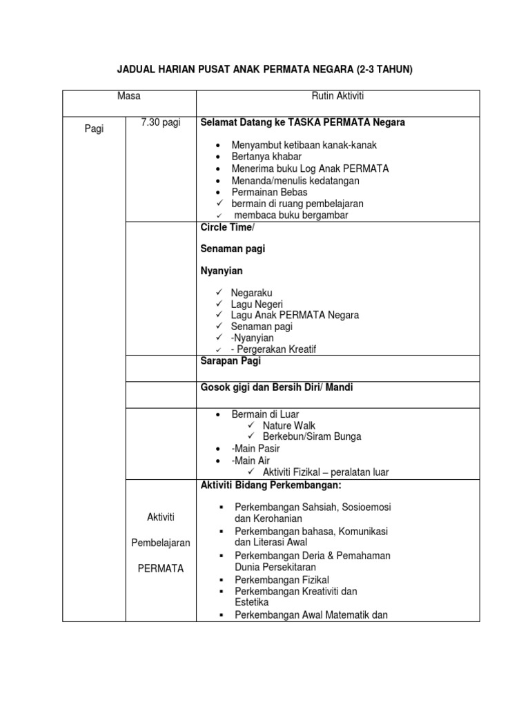 Jadual Harian Global It Pdf