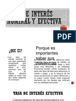 Tasa de Interés Nominal y Efectiva