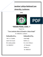 Dr. Ram Manohar Lohiya National Law University, Lucknow.: Indian Penal Code - I