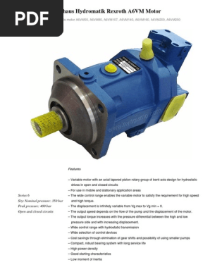 A6V Motor PDF | PDF | Transmission (Mechanics) | Machines