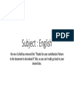 Subject: English