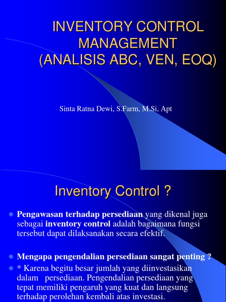 Manajemen Pengendalian Persediaan Efektif | PDF