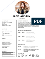 Jane Austin IT Graduate Resume