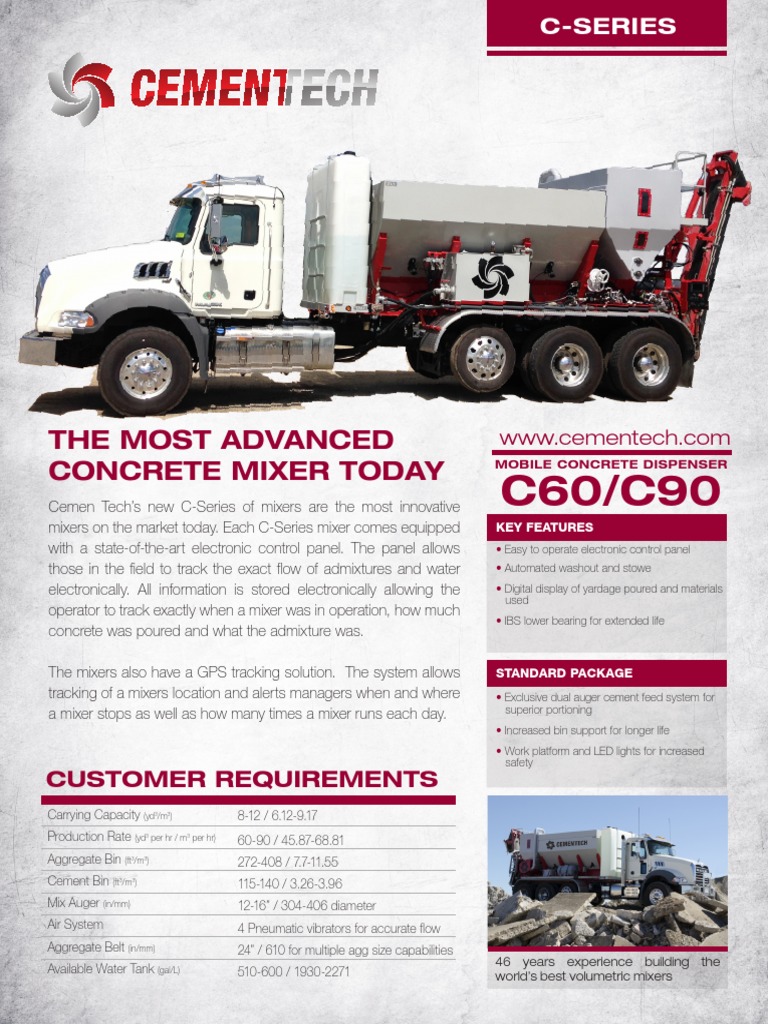 Cement Tech C-Series Truck Mixer | PDF | Concrete | Cement