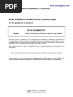 5070 Chemistry: MARK SCHEME For The May/June 2010 Question Paper For The Guidance of Teachers