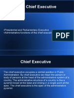 Presidential and Parliamentary Executive Administrative Functions of The Chief Executive
