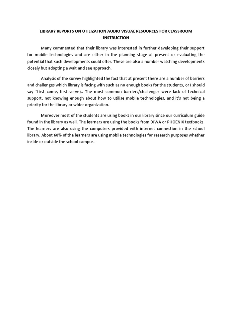 Library Reports | PDF | Social Science