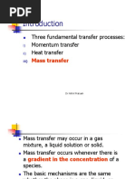 Three Fundamental Transfer Processes: Momentum Transfer Heat Transfer