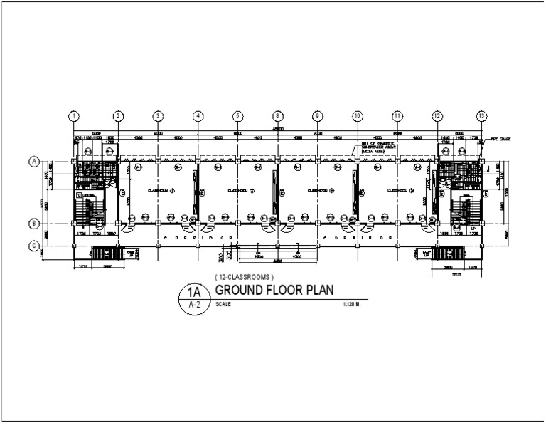 Ground Floor Plan for 12 Classrooms | PDF | Teaching Methods ...