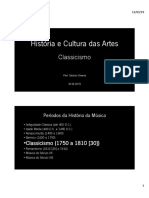 História e Cultura das Artes Clássico