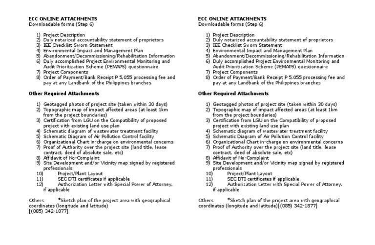ECC Online Application Requirements | PDF | Business | Nature