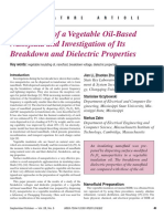 Preparation of A Vegetable Oil-Based Nanofluid and Investigation of Its Breakdown and Dielectric Properties