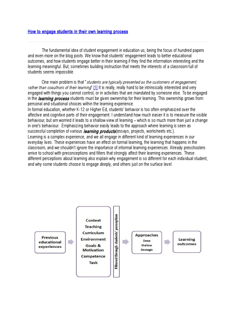 Boosting Student Engagement Strategies | PDF | Curriculum | Learning