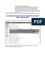 Cara Registrasi Scanner Fotocopy Canon IR Ke Microsoft Office