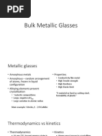 Bulk Metallic Glasses