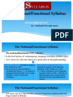 The Notional/Functional Syllabus: By: Amirhamid Forough Ameri