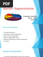 Market Segmentation: Presented By:-Harsh Inani Roll No.: - 18014 G.H.P.I.B.M