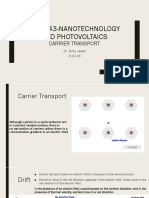 Nse-843-Nanotechnology and Photovoltaics: Carrier Transport