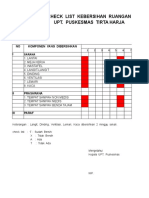 Check List Kebersihan Ruangan