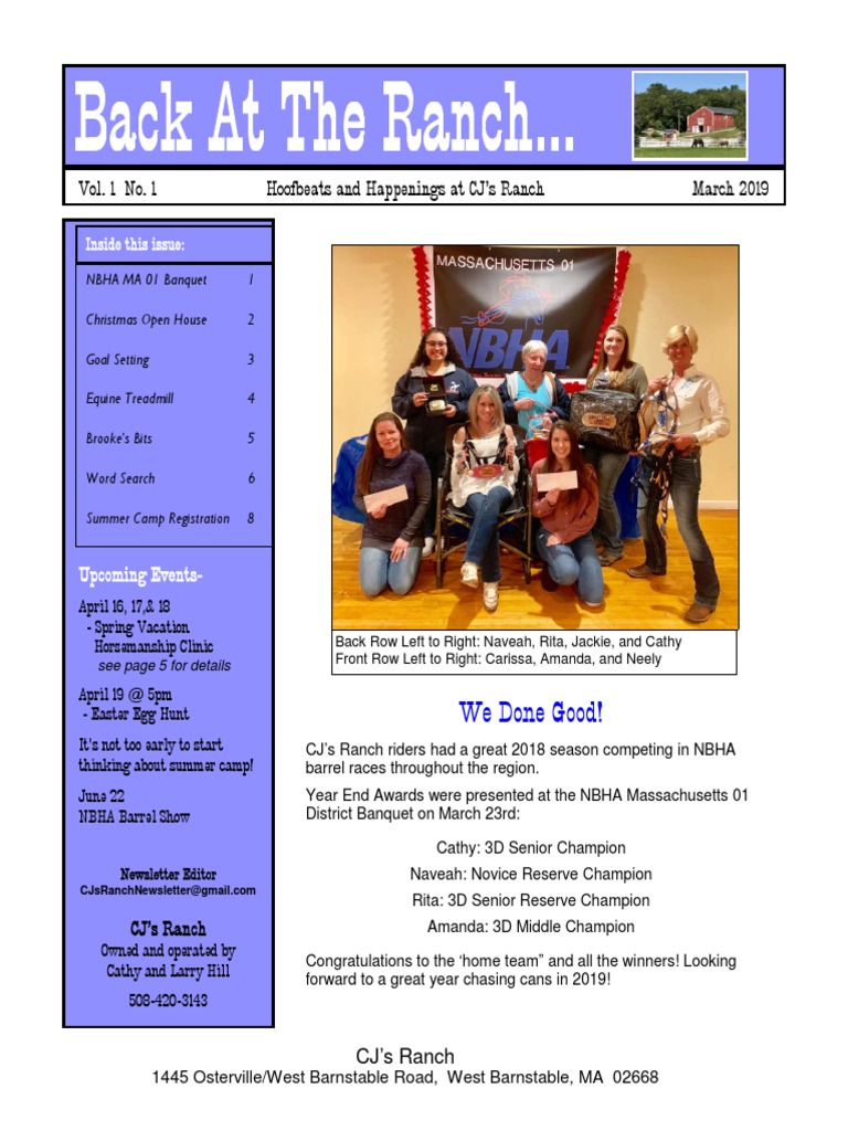 Back at The Ranch Vol 1 No 1 | PDF | Equestrianism | Horses