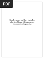 Micro Processors and Micro Controllers Laboratory Manual of Electronics and Communication Engineering