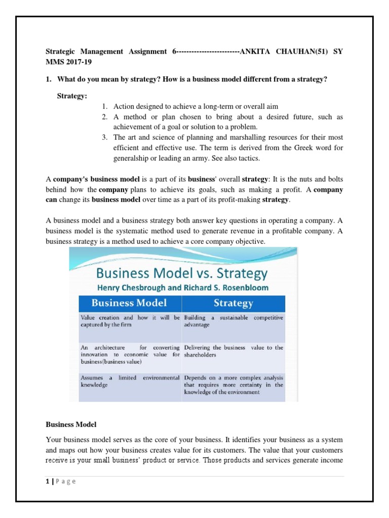 Business Models and Strategic Planning | PDF | Strategic Management ...