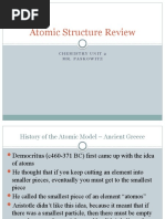 Atomic Structure Review: Chemistry Unit 2 Mr. Paskowitz