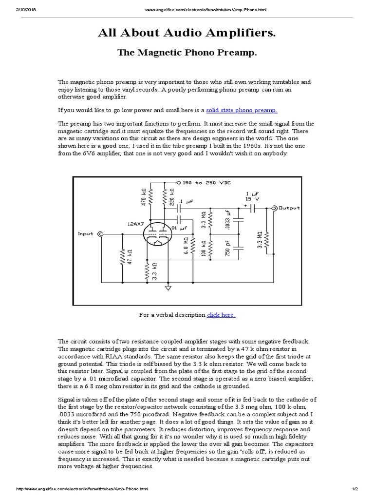 Amp Phono PDF Amplifier Capacitor