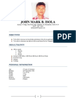 John Mark B. Isola: Objectives