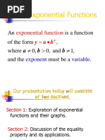 5.1 Exponential Functions: Expone Ntial F Unction