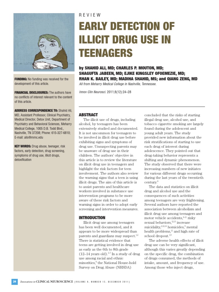 Early Detection of Teen Drug Use | PDF | Substance Abuse | Alcoholism
