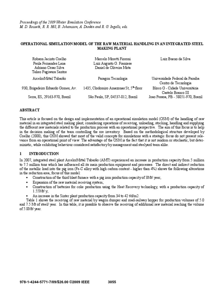 Operation Simulation Model of RMH | PDF | Conceptual Model | Computer ...