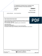 University of Cambridge International Examinations International General Certificate of Secondary Education First Language English Paper 1 Reading Passage May/June 2006 1 Hour 45 Minutes