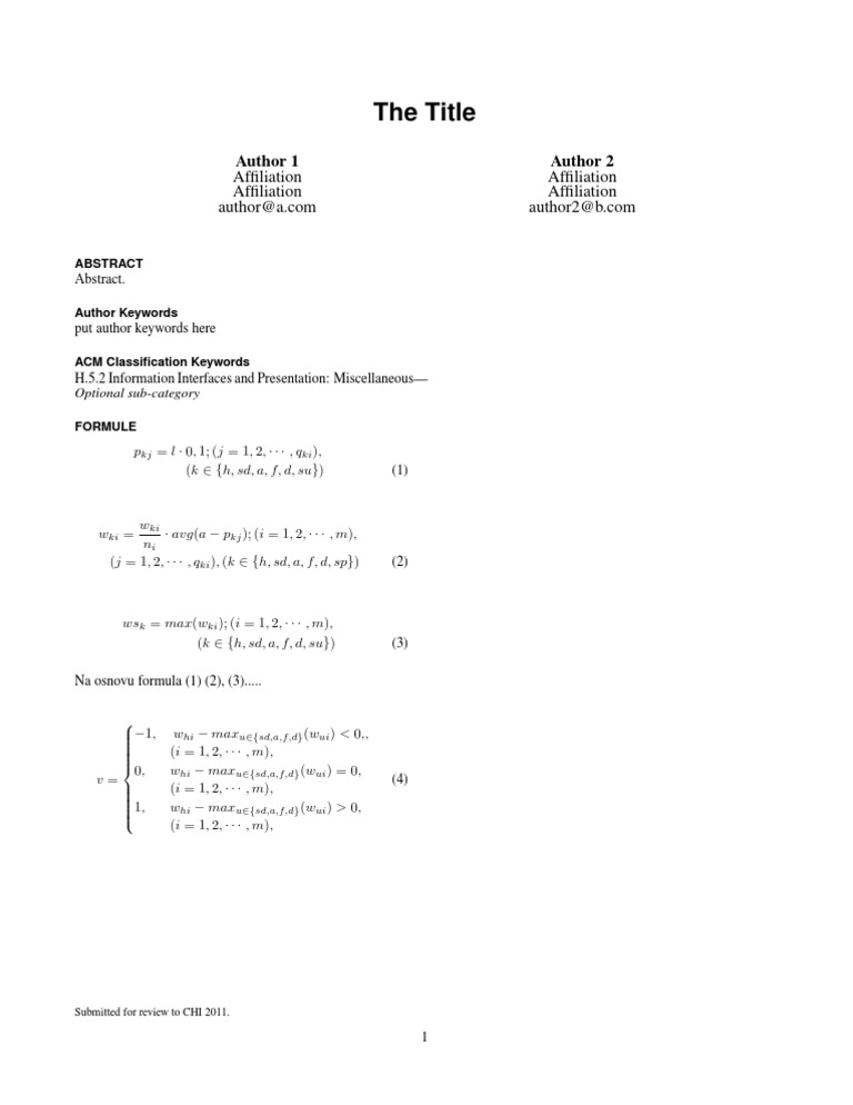 Mathematical Formulas for Information Interfaces | PDF