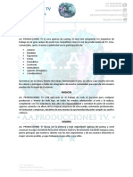 Carta de Presentacion AGENCIA DE CASTING