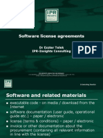 Software License Agreements: DR Eszter Telek IPR-Insights Consulting