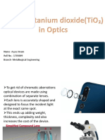 Role of Titanium Dioxide (Tio ) in Optics: Name-Ayyaz Imam Roll No. - 1703009 Branch - Metallurgical Engineering