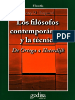 Los Filósofos y La Técnica - de Ortega A Sloterdijk PDF