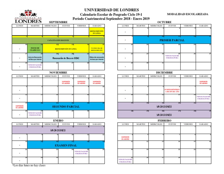 Calendario Udl | PDF | Calendario
