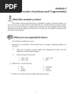 Module 2 - Circular Functions and Trigonometry PDF