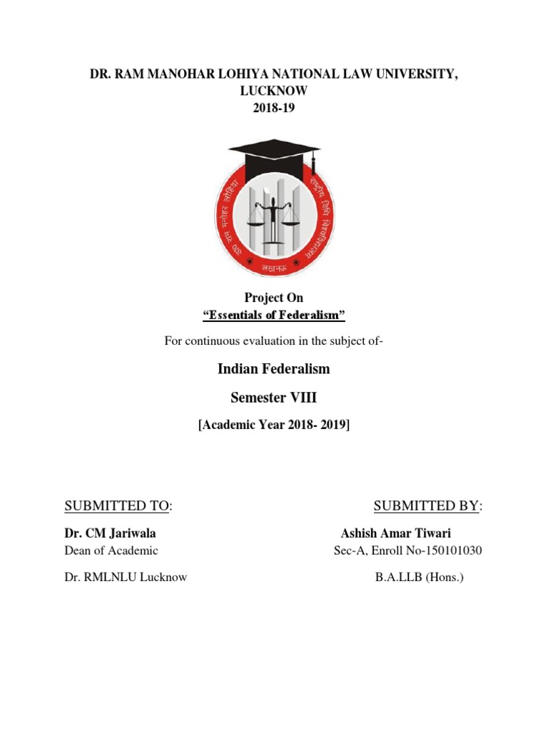 Essentials of Federalism PDF Supreme Court Of India Constitution